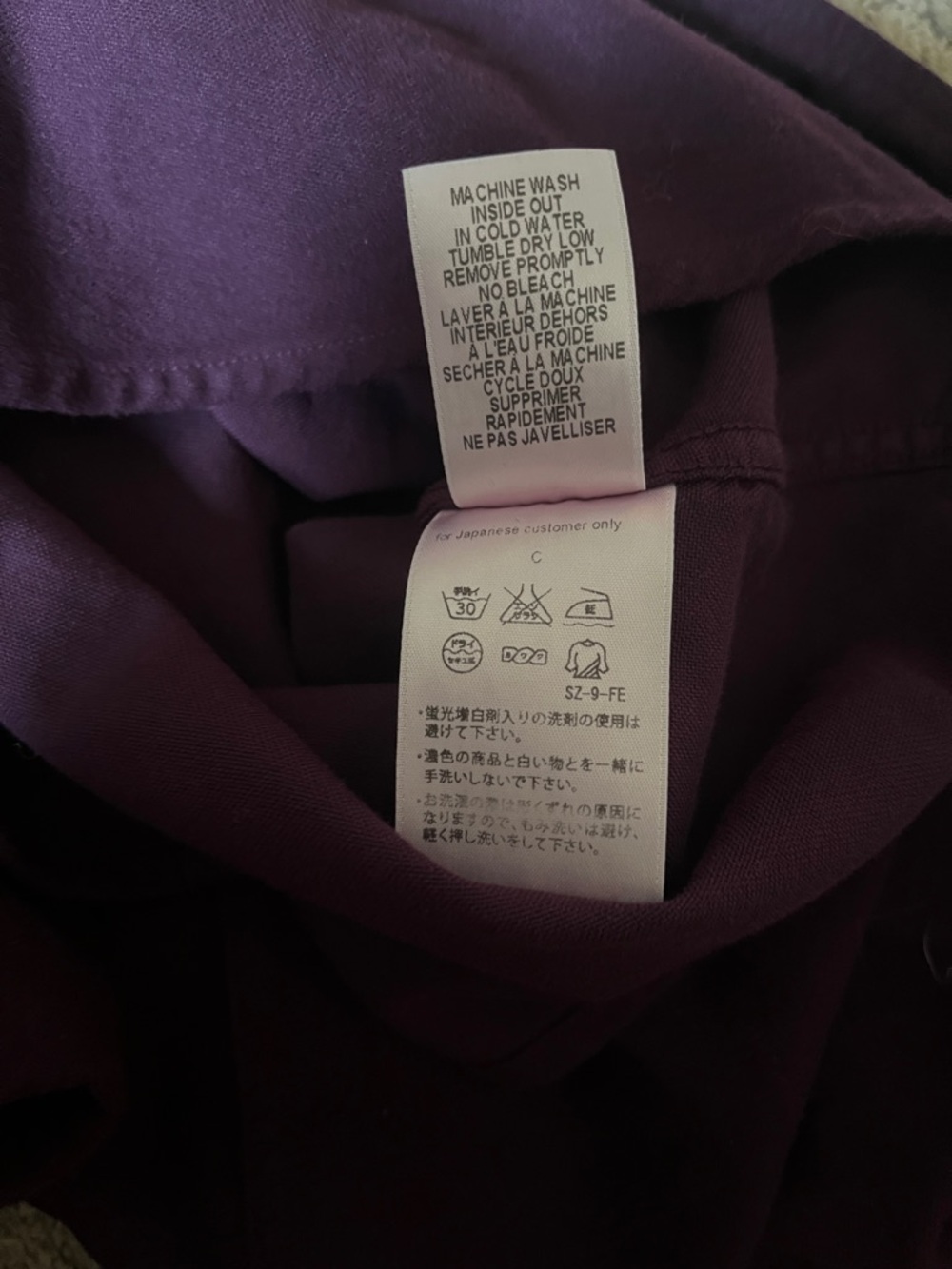 A26 Frank & Eileen | Women’s Deep Purple Button Down Shirt, single breast pocket - Picture 7 of 9